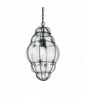 Black pendant ANFORA 1 bulb in metal