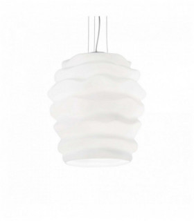 Weiße Pendelleuchte KARMA 1 Glühlampe Durchmesser 30 cm