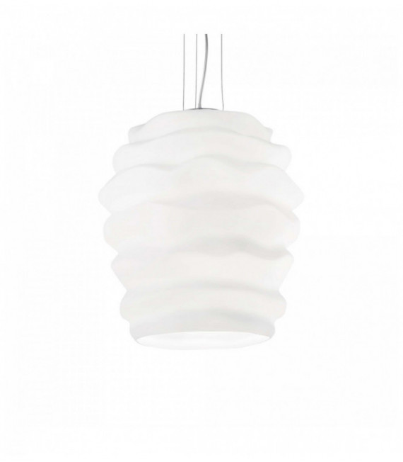 Suspension Blanche KARMA 1 ampoule Diamètre 30 Cm