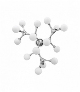 Chrome ceiling lamp NODINO 15 bulbs