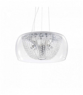 AUDI-61 Chrom Kristall Pendelleuchte 8 Lichter