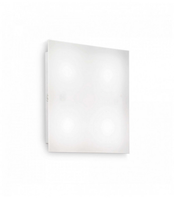 White FLAT ceiling light 4 bulbs Diameter 82 Cm