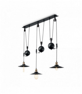 Lampada a sospensione nera UP AND DOWN 3 lampadine