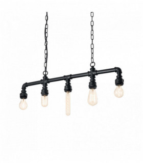 Suspension Noire PLUMBER 5 ampoules