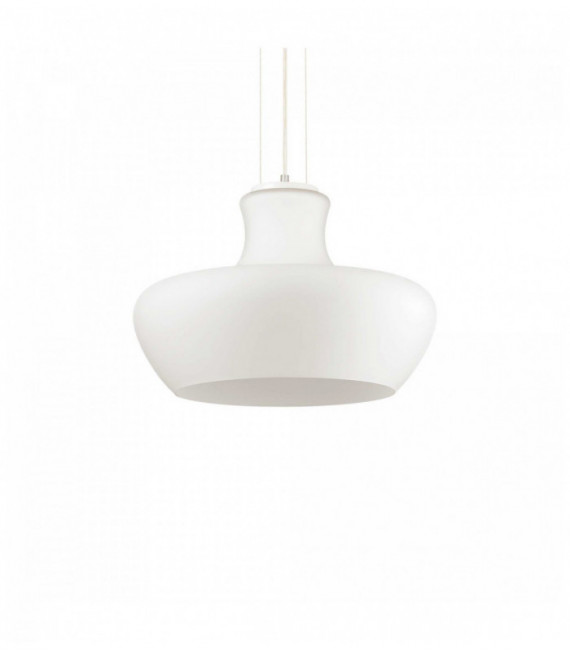 ALADINO Lámpara Colgante Blanca 1 Bombilla Diámetro 32 Cm