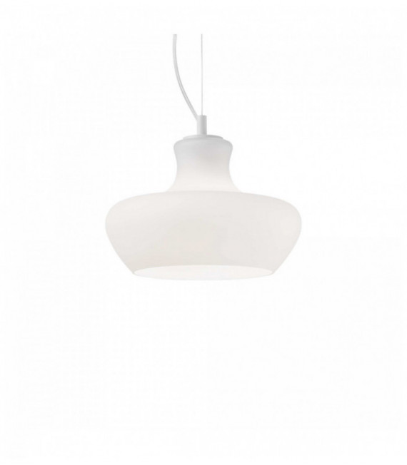ALADINO Sospensione Bianca 1 Lampadina Diametro 30 Cm