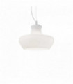 ALADINO White Pendant Light 1 bulb Diameter 30 Cm