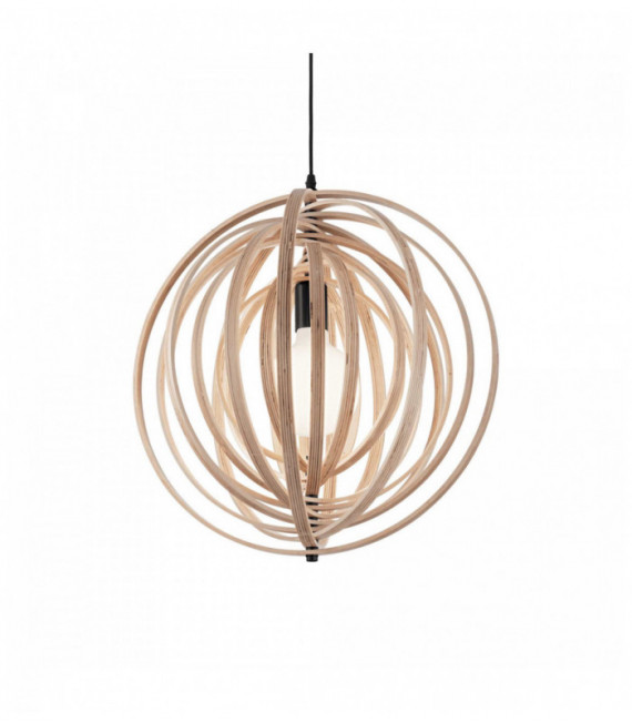 Lampada a sospensione in legno DISCO 1 lampadina