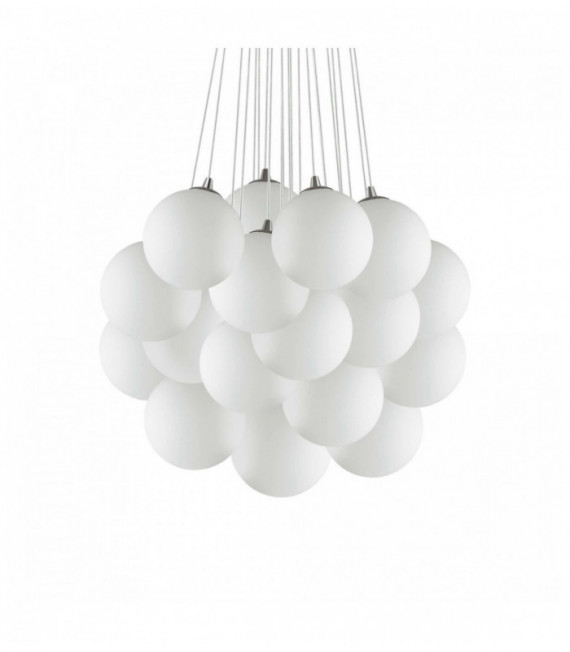 White pendant light MAPA BIANCO 22 bulbs