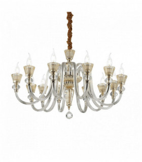 STRAUSS Lampada a sospensione dorata 12 lampadine