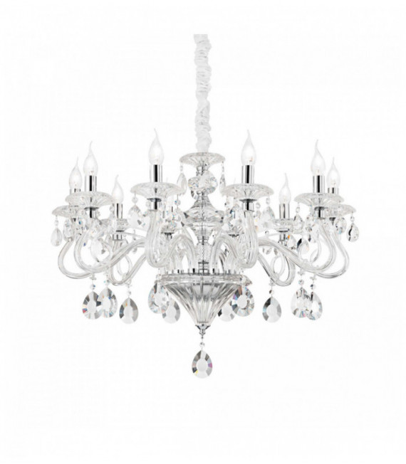 Suspension Transparente en cristal NEGRESCO 10 ampoules