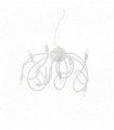 White MULTIFLEX pendant light 8 bulbs
