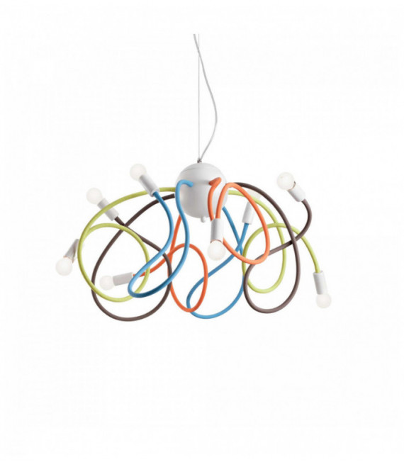 Multicolor MULTIFLEX pendant light 8 bulbs