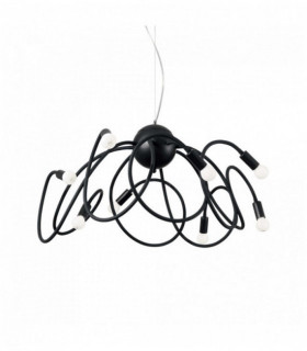 Lampadario MULTIFLEX nero 8 lampadine