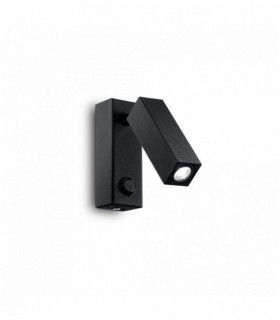 Schwarze Wandleuchte SEITE 1 Glühlampe Durchmesser 34 cm