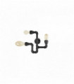 Applique murale Noire PLUMBER 3 ampoules