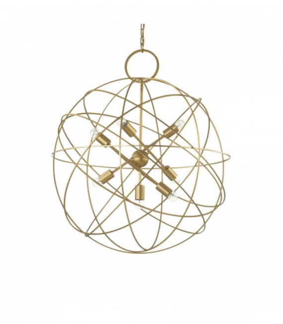 Suspension Dorée KONSE 7 ampoules