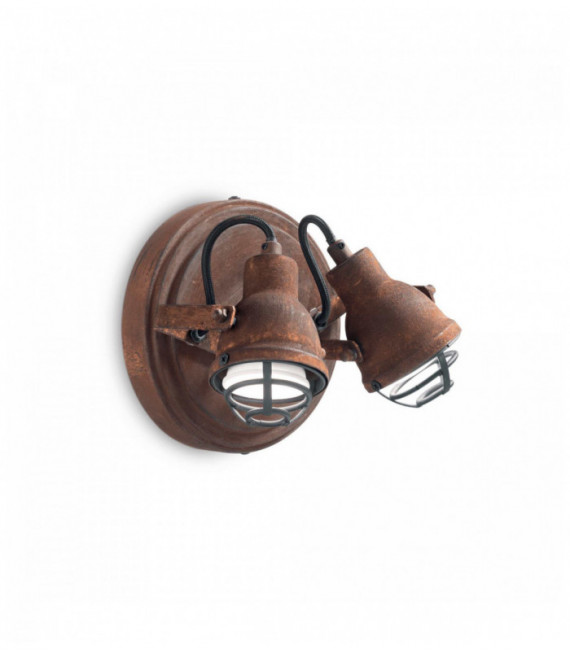 Aplique de pared BOB MINI de Corten con 2 luces