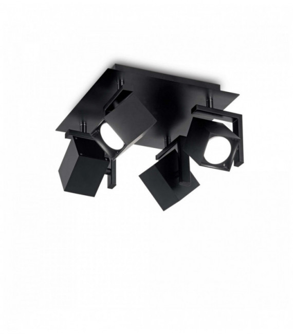 Plafoniera MOUSE nera a 4 luci