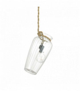 Lampada a sospensione design trasparente POTTY 1 lampadina