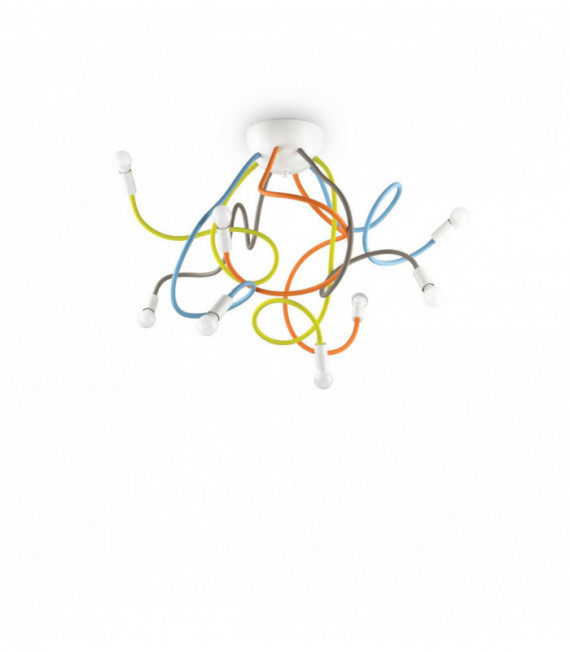 Plafón multicolor MULTIFLEX 8 bombillas