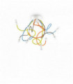 Multicolour ceiling light MULTIFLEX 8 bulbs
