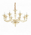 Suspension Ambrée DANIELI 8 ampoules