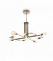 Suspension Laiton antique TRIUMPH 8 ampoules