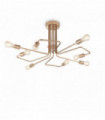 Plafonnier Laiton antique TRIUMPH 8 ampoules