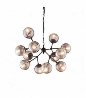 Lampada a sospensione KEPLER nera 12 lampadine