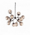KEPLER black pendant light 12 bulbs