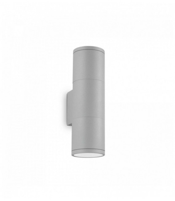 Gray wall light GUN 2 aluminum bulbs