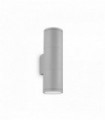 Gray wall light GUN 2 aluminum bulbs