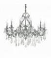 Silver crystal pendant GIOCONDA 12 bulbs