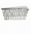 Plafonnier Chrome en cristal MARTINEZ 6 ampoules