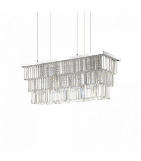 MARTINEZ chrome crystal pendant light 6 bulbs