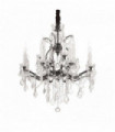 Black crystal pendant light LIBERTY 12 bulbs