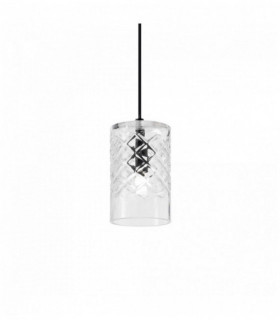 Trasparente COGNAC Sospensione 1 Lampadina Larghezza 38 Cm
