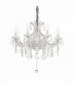 Chromed crystal pendant NAPOLEON 8 bulbs