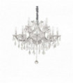 Chromed crystal pendant NAPOLEON 12 bulbs