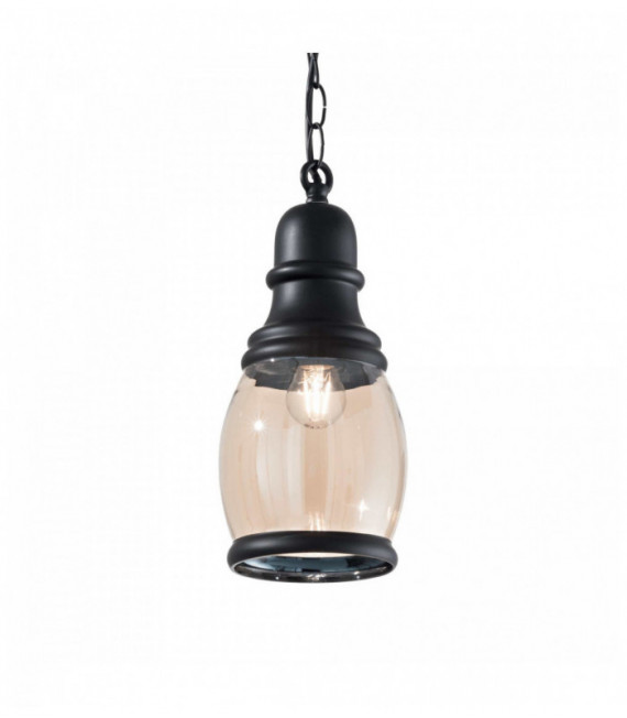 Lampada a sospensione nera HANSEL 1 lampadina in metallo