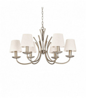 Canvas hanging lamp SPIGA 6 bulbs