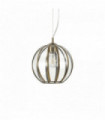 Brown RONDO pendant light 1 bulb in metal