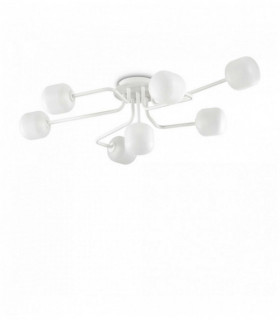 White MALLOW ceiling light 7 bulbs