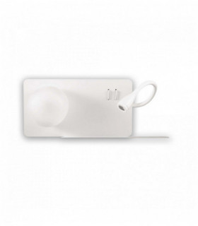 Aplique BOOK 2 bombillas de metal blanco