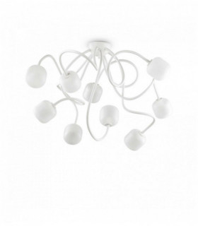 White OCTOPUS ceiling light 9 bulbs
