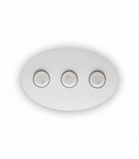 Plafón LOGOS 3 bombillas blanco