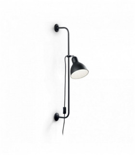 Aplique negro SHOWER 1 bombilla