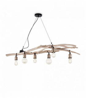 DRIFTWOOD wood pendant light 6 bulbs