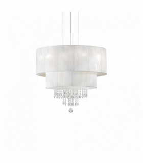 Colgante de cristal blanco OPERA 4 bombillas